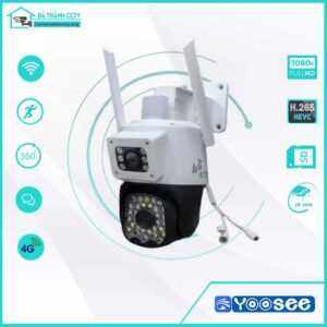 Camera Yoosee 2 Màn Hình Dùng Sim 4G Ngoài Trời Xoay 360