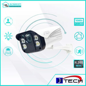 Camera IP J-Tech UAIP8205C (3MP / Human Detect / Face ID / PoE / Smart Led) Ngoài Trời
