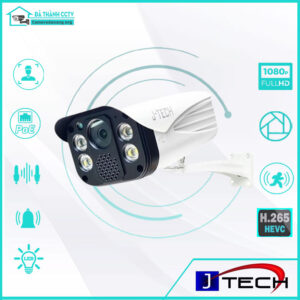 Camera IP J-Tech UAIP8205CS (3MP / Human Detect / Face ID / PoE / Smart Led/Loa) Ngoài Trời