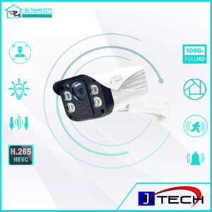 Camera IP J-Tech UAI8205CS (3MP /Human Detect/Face ID/Smart Led/ Loa) Ngoài Trời