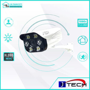 Camera IP J-Tech UAI8208C (3MP / Human Detect / Face ID / Smart Led) Ngoài Trời