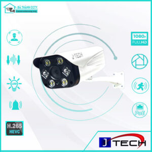 Camera IP J-Tech UAIP8208CS (3MP / Human Detect / Face ID / PoE / Smart Led / Loa) Ngoài Trời