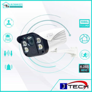 Camera IP J-Tech UHDP8205CS (3MP / Human Detect / Face ID / PoE / Loa) Ngoài Trời