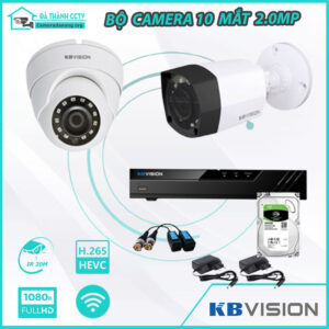 Combo Trọn Bộ 10 Camera Kbvision 2.0MP