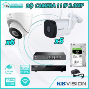 Combo Trọn Bộ 11 Camera KBvision IP 2.0MP – Thu Tiếng