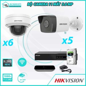 Combo Trọn Bộ 11 Camera Hikvision IP 2.0MP