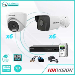 Combo Trọn Bộ 12 Camera Hikvision 5.0MP  - Thu Tiếng