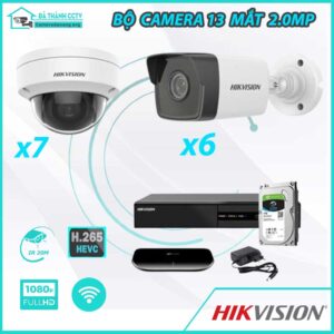 Combo Trọn Bộ 13 Camera Hikvision IP 2.0MP  - Thu Tiếng
