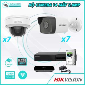 Combo Trọn Bộ 14 Camera Hikvision IP 2.0MP