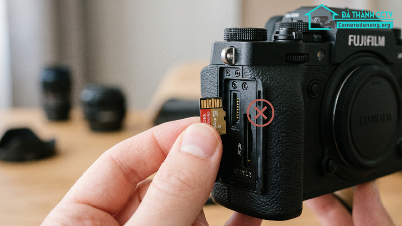 Camera báo không có thẻ nhớ dù đã lắp vào-1