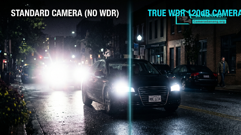 Camera bị lóa sáng ban đêm khi có đèn xe chiếu vào-1