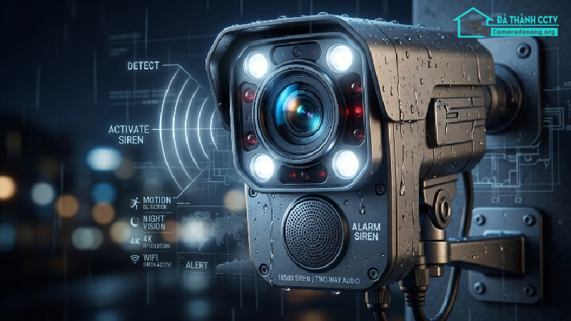 Camera ngoài trời tích hợp còi báo động có gì nổi bật-1