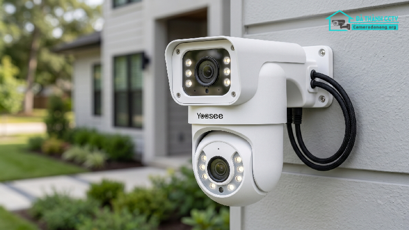 Theo Dõi Từ Xa Qua Điện Thoại Với Camera Yoosee 2 Mắt Ngoài Trời-1